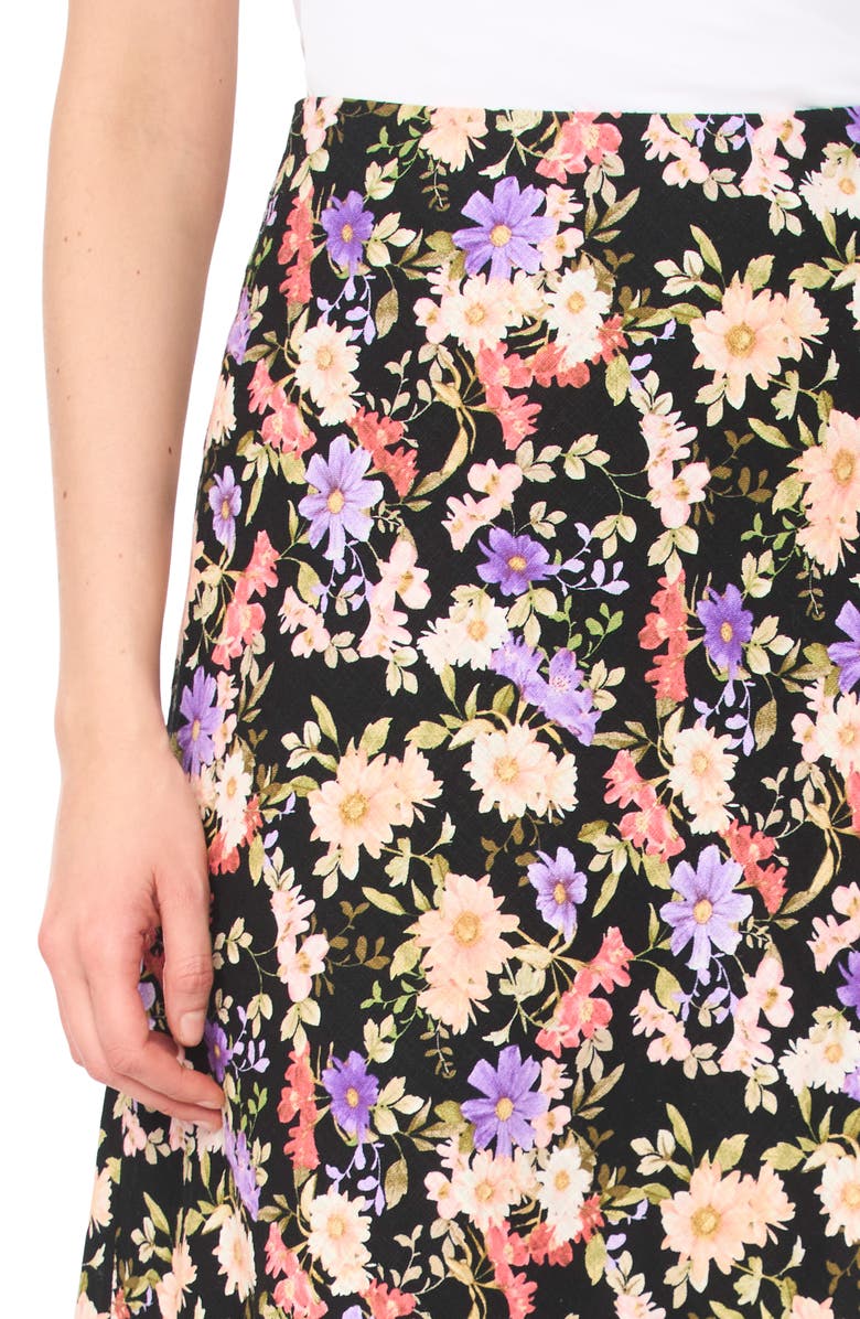 CeCe Bias Cut Satin Midi Skirt, Alternate, color, 