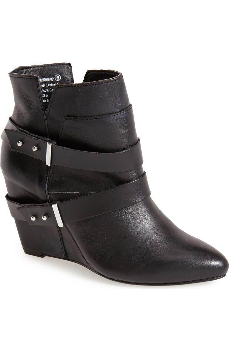 Naughty Monkey 'Angle Tangle' Pointy Toe Wedge Bootie, Main, color,