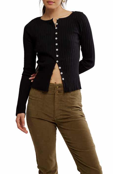 Free People Tilly Rib Long Sleeve Button-Up Top