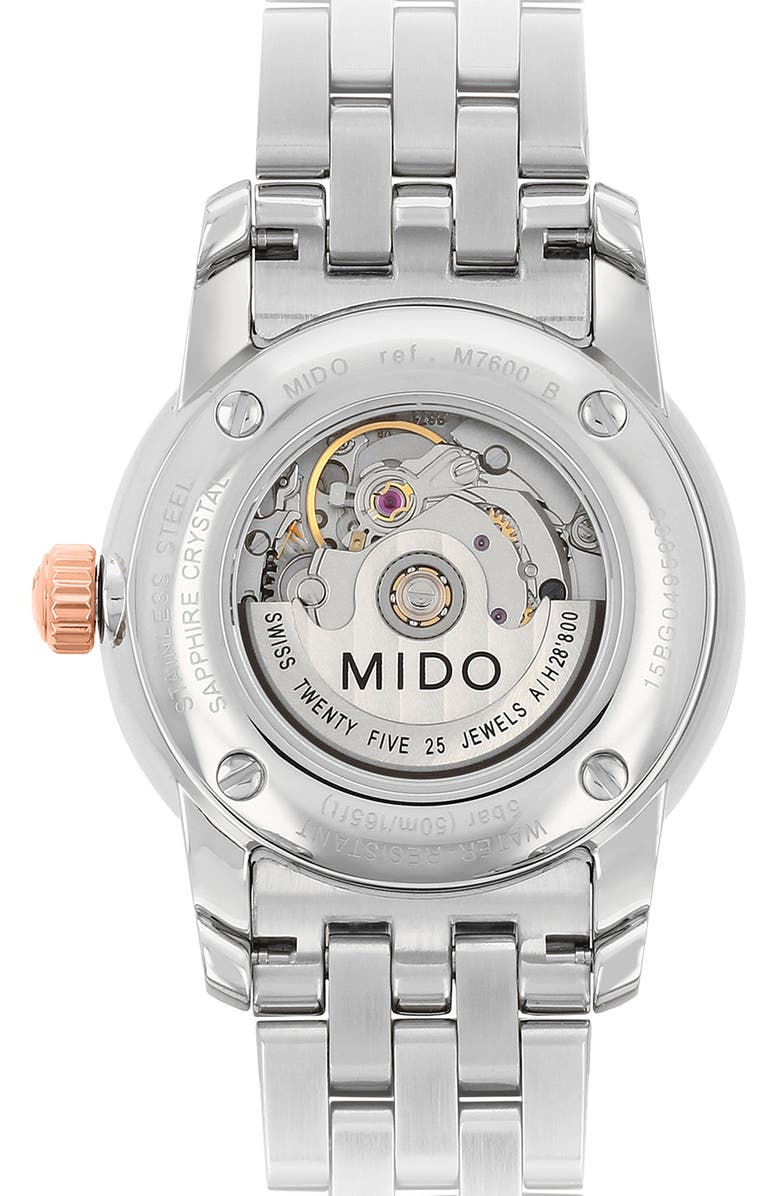 MIDO Baroncelli Diamond Bracelet Watch, 29mm, Alternate, color, 