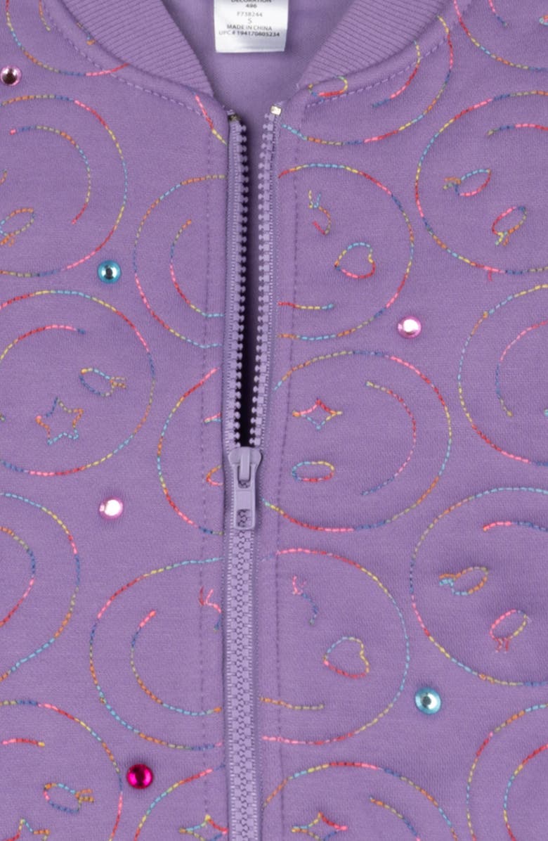 Girls Like US Kids' Bomber Jacket, Tee & Skirt Set, Alternate, color, Purple