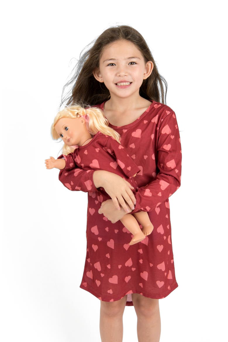 Hearts Nightgown & Matching Doll Nightgown, Main, color, MULTI