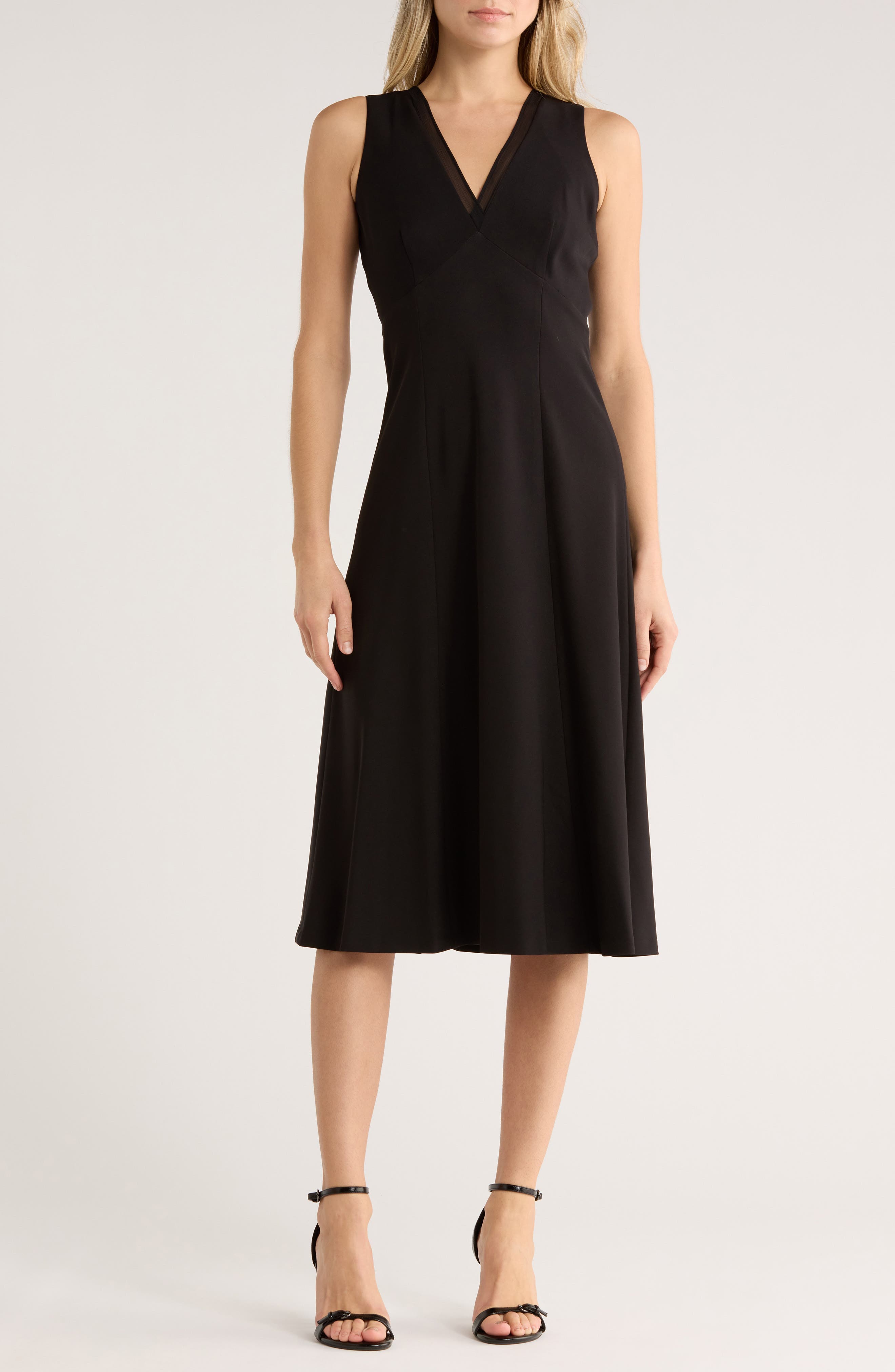 DKNY V-Neck Sleeveless Dress