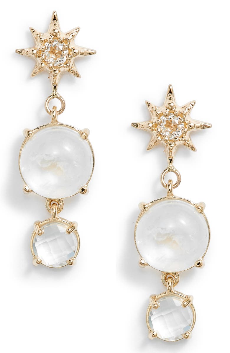 Anzie Celeste Starburst Drop Earrings, Main, color, 