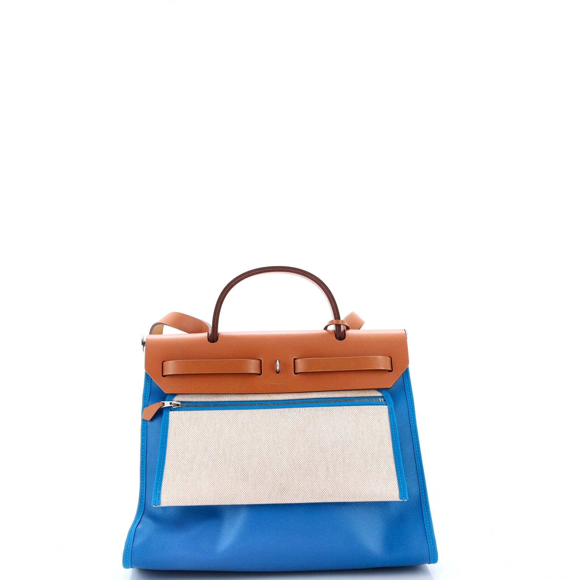 Herbag Zip Berline Vache Canvas and Leather 31, Alternate, color, Blue