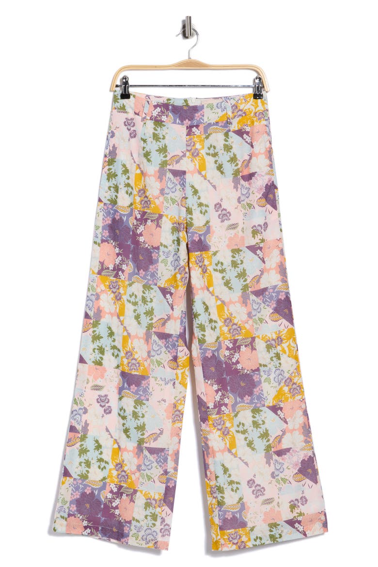 Aemie Patchwork Wide Leg Pants, Alternate, color, MULTI