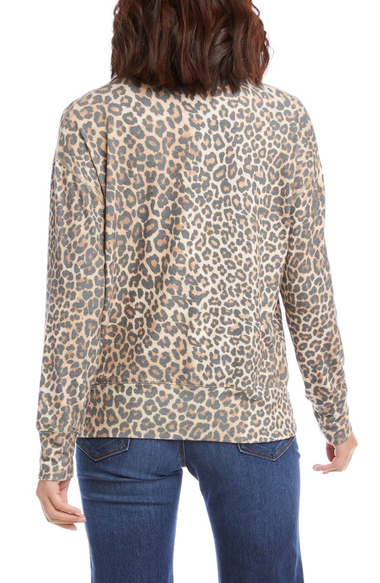 Karen Kane Animal Print V-Neck Top, Alternate, color,