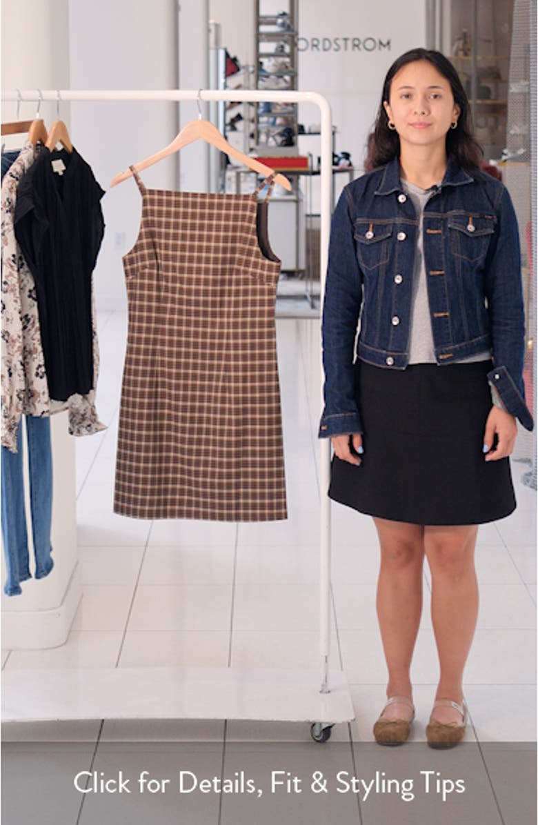 Hallie Plaid Sheath Minidress, sales video thumbnail