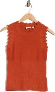 CYRUS Scallop Trim Sleeveless Sweater