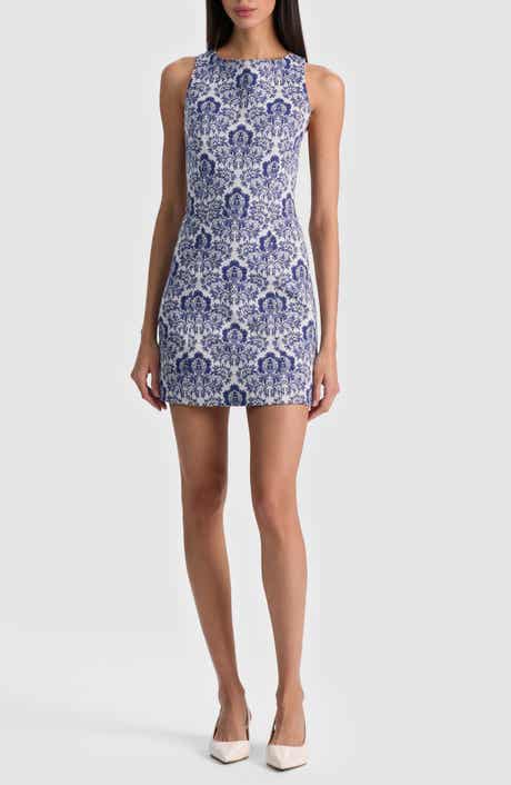 Eva Print Structure Sleeveless Minidress
