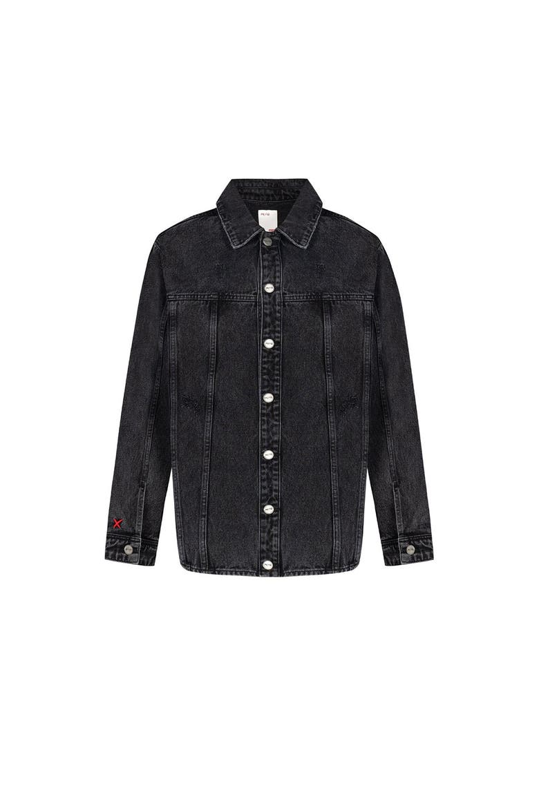 Pure Cotton Free Heaven Destroyed Denim Jacket, Main, color, blue