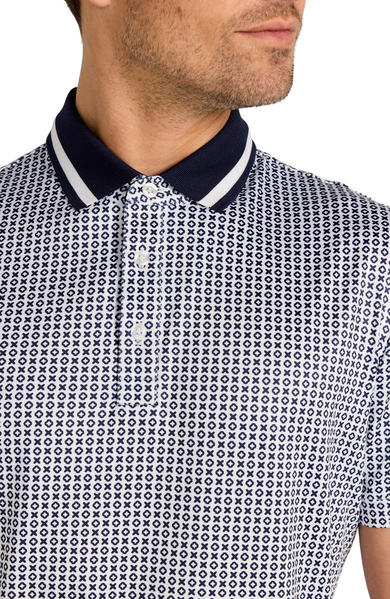 Redvanly Norvins Neat Tic Tac Toe Print Performance Polo, Alternate, color, 