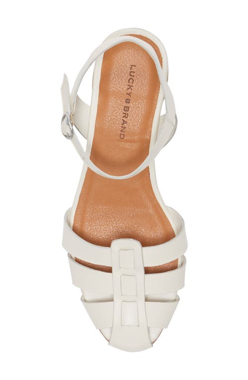Shop Lucky Brand Zilma Ankle Strap Fishmerman Sandal In Tusk