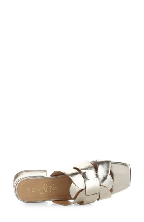 Bos. & Co. Ellis Slide Sandal In Gold