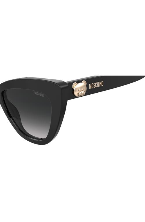 Moschino 54mm Gradient Cat Eye Sunglasses In Black