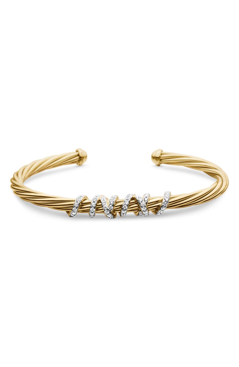 David Yurman Helena Center Station Bracelet in 18K Yellow Gold with Diamonds, Alternate, color, Gold/ Diamond