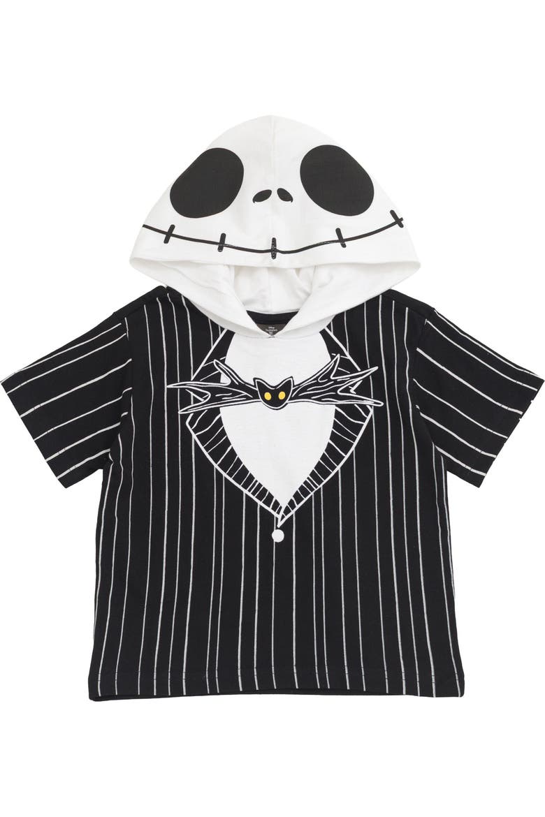 Nightmare Before Christmas Short Sleeve Hooded T-Shirt, Main, color, Jack Skellington Suit