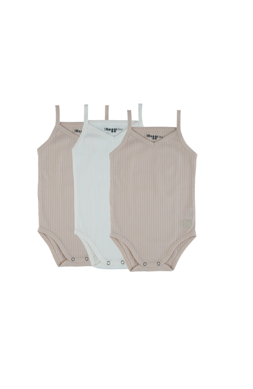 Noggiwear Ribbed Boys Bodysuit In Gray