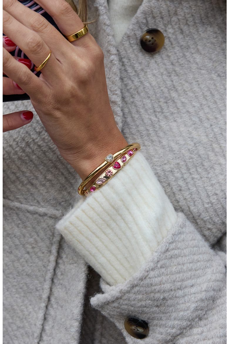 Julia Set of 2 Cuff Bracelets, Alternate, color, PINK