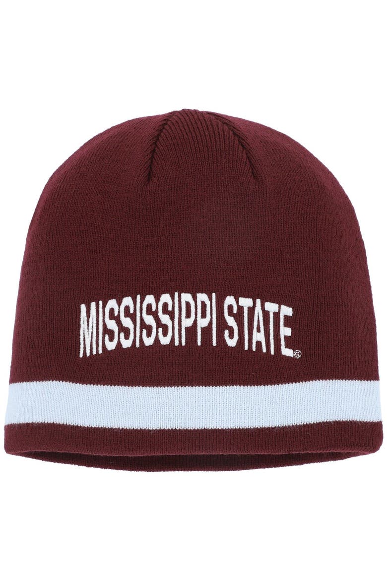 Men's adidas Maroon Mississippi State Bulldogs Wordmark Beanie, Main, color, Maroon