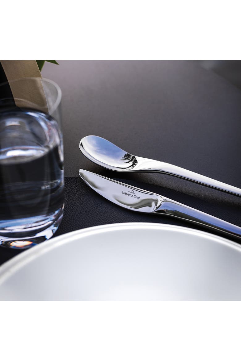 New Moon 20 Piece Flatware Set For 4, Alternate, color, SILVER