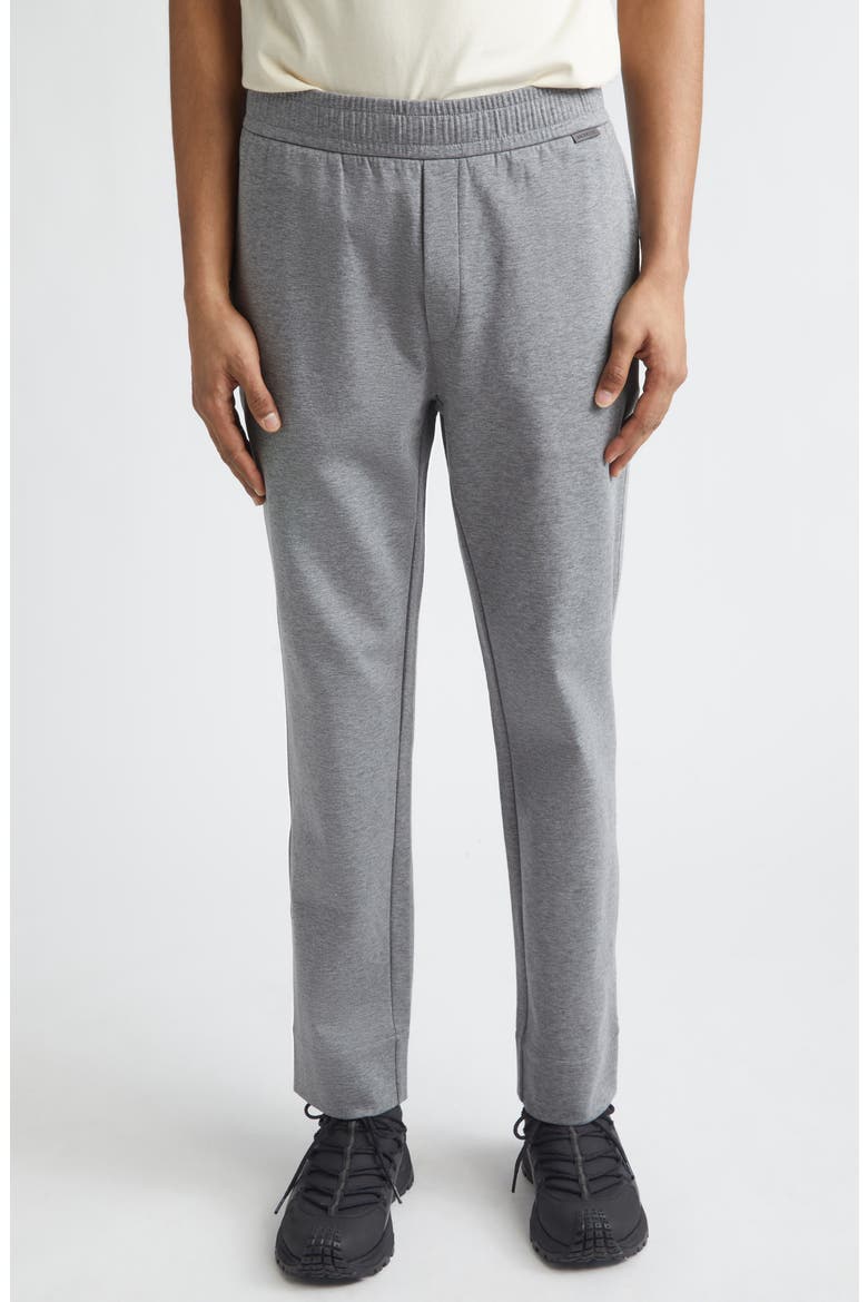 Cotton Blend Double Jersey Drawstring Joggers, Main, color, MEDIUM GRAY MELANGE