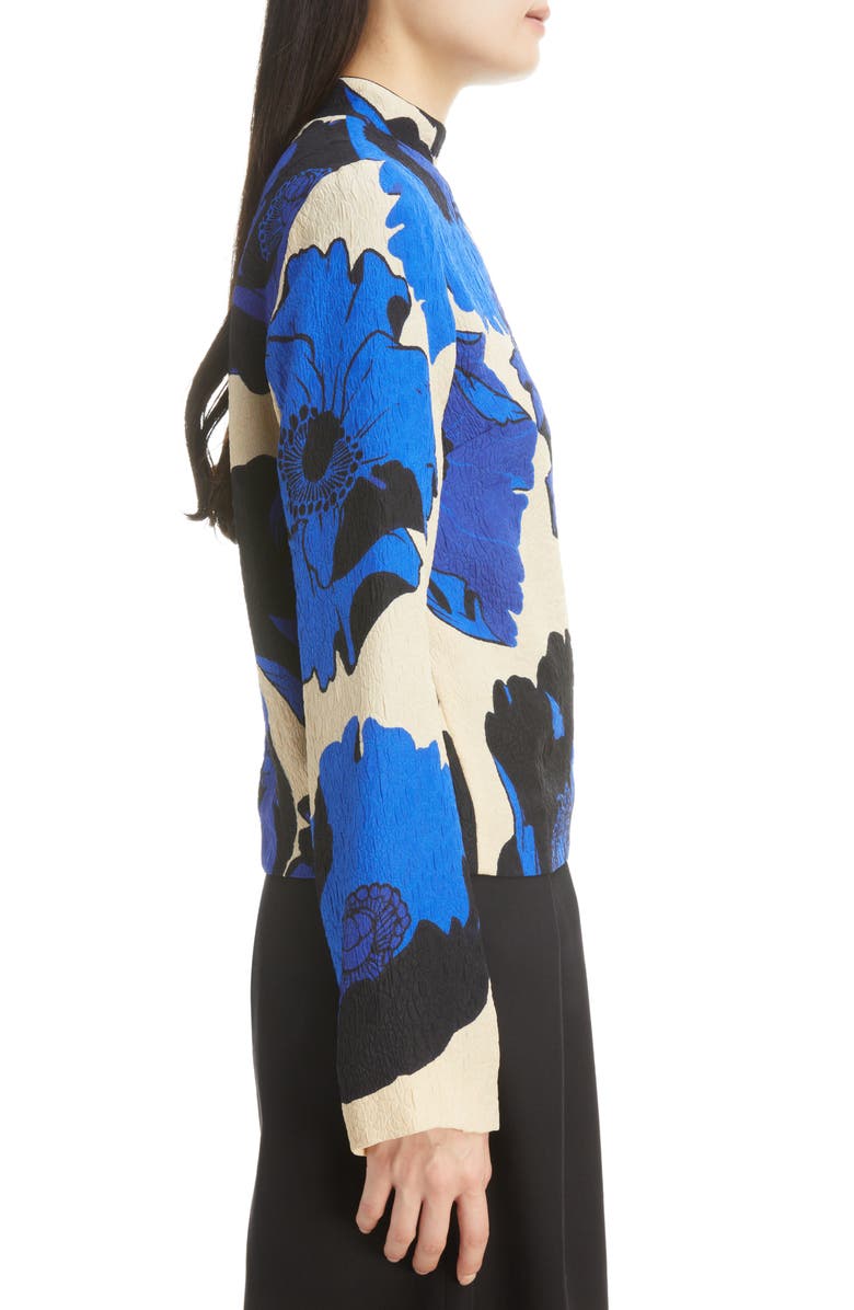 Dries Van Noten Capi Floral Print Mock Neck Blouse, Alternate, color,