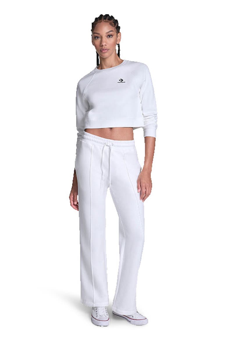Star Chevron Cropped Crewneck, Alternate, color, WHITE 10A