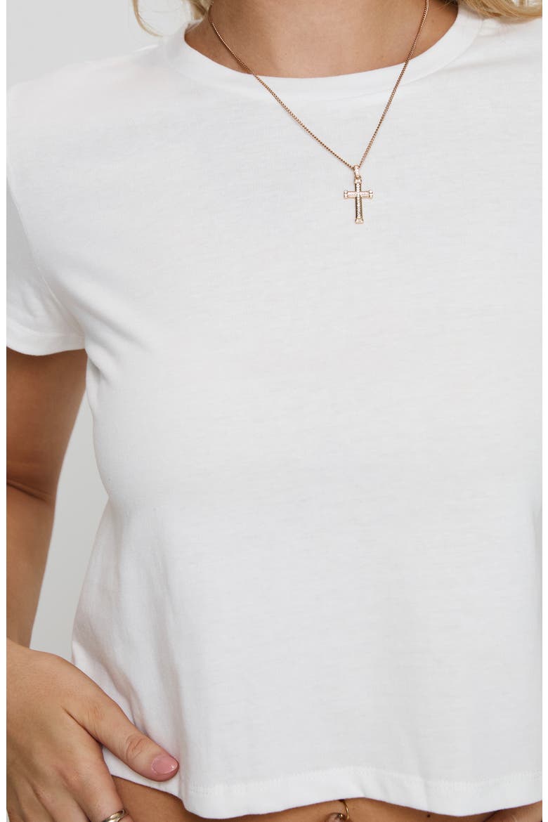 Micah Crop T-Shirt, Alternate, color, WHITE