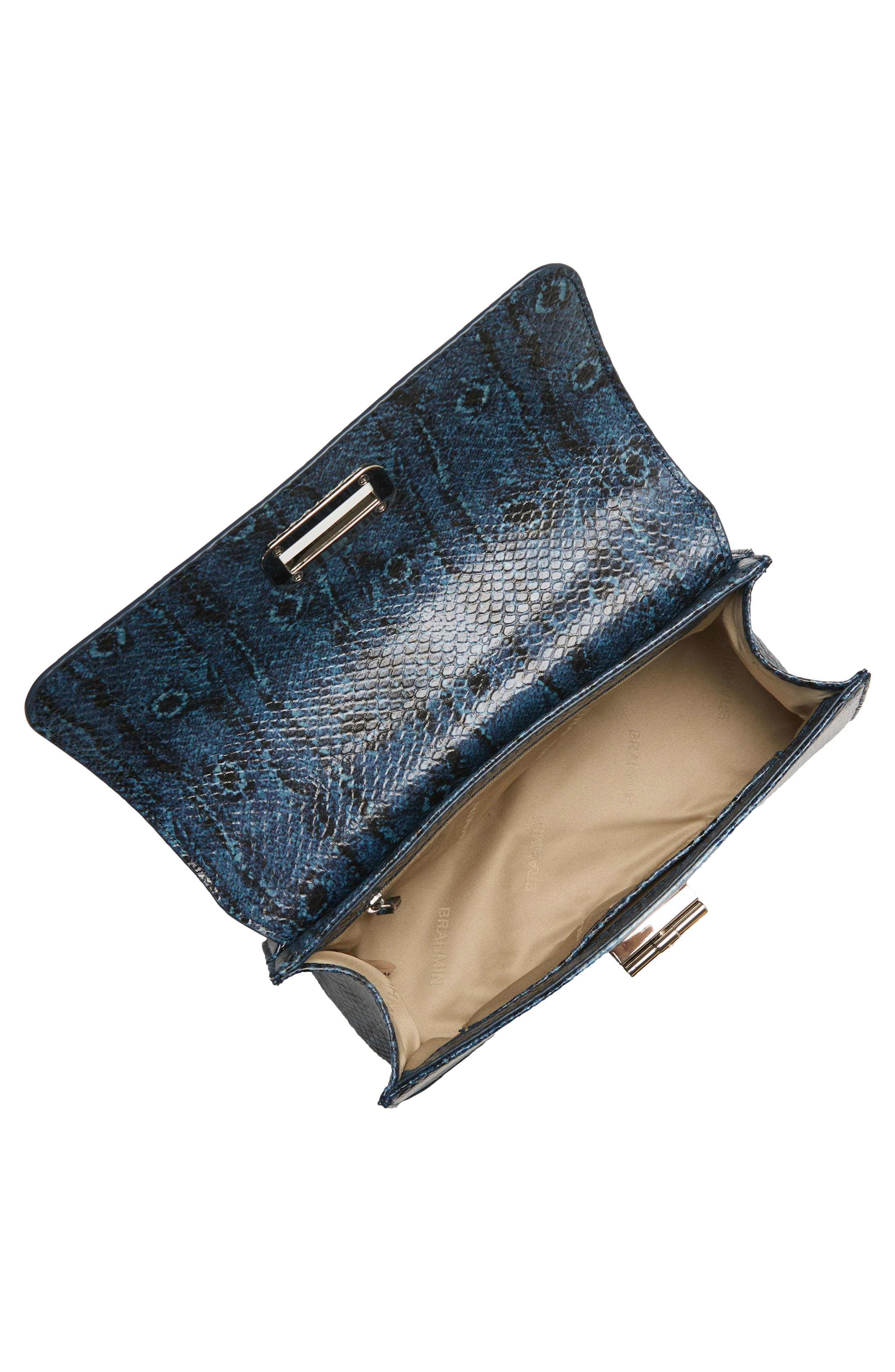 Genie Embossed Leather Top Handle Bag, Alternate, color, VINTAGE INDIGO