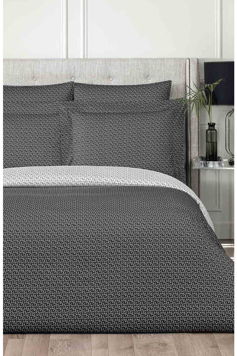 Kenneth Duvet Cover, Alternate, color, Black