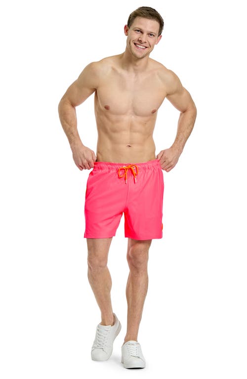 Opposuits Neon Pink Power Swim Trunks In Pink