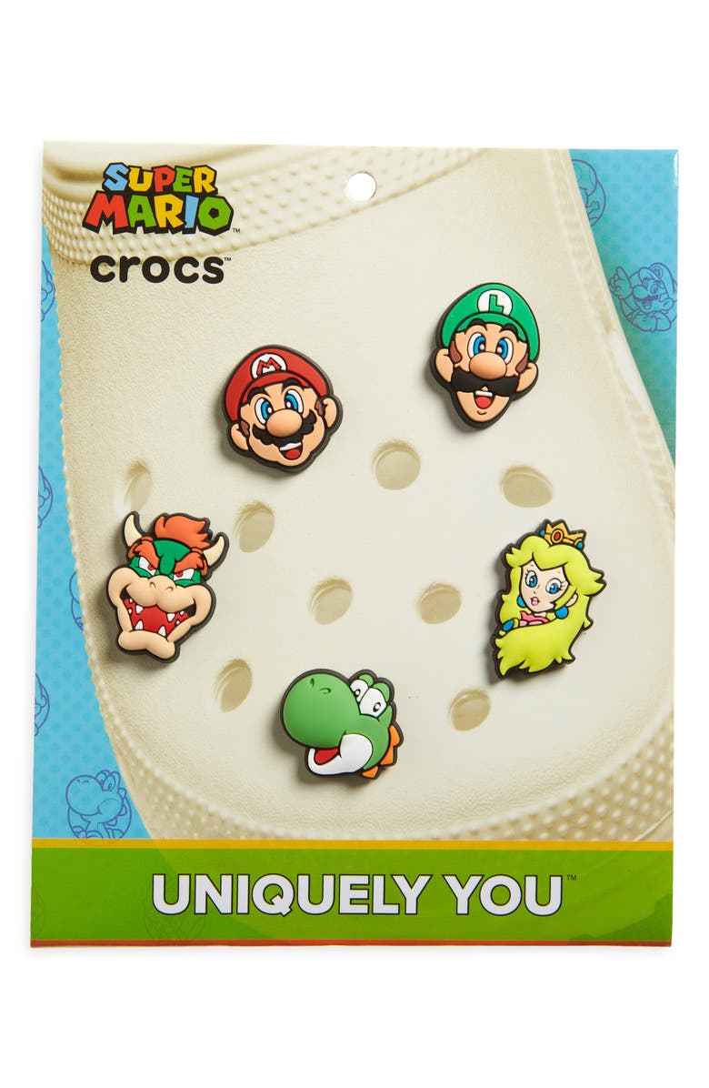 CROCS Super Mario 5-Pack Jibbitz Shoe Charms, Main, color, Multi