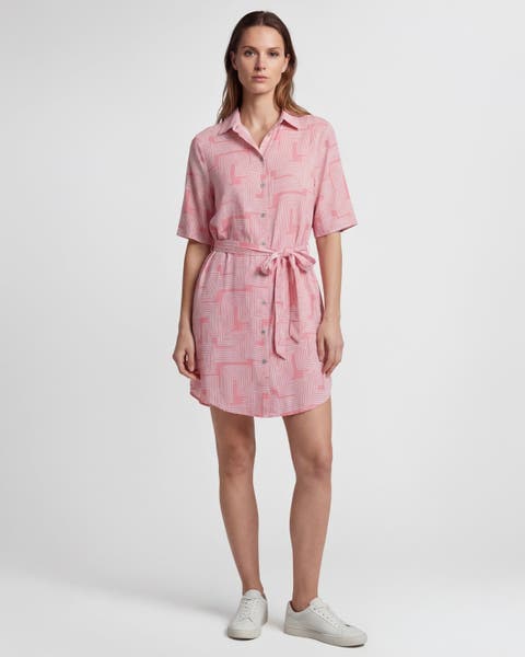 Inter Twine Womens Wrap Shirt Dress