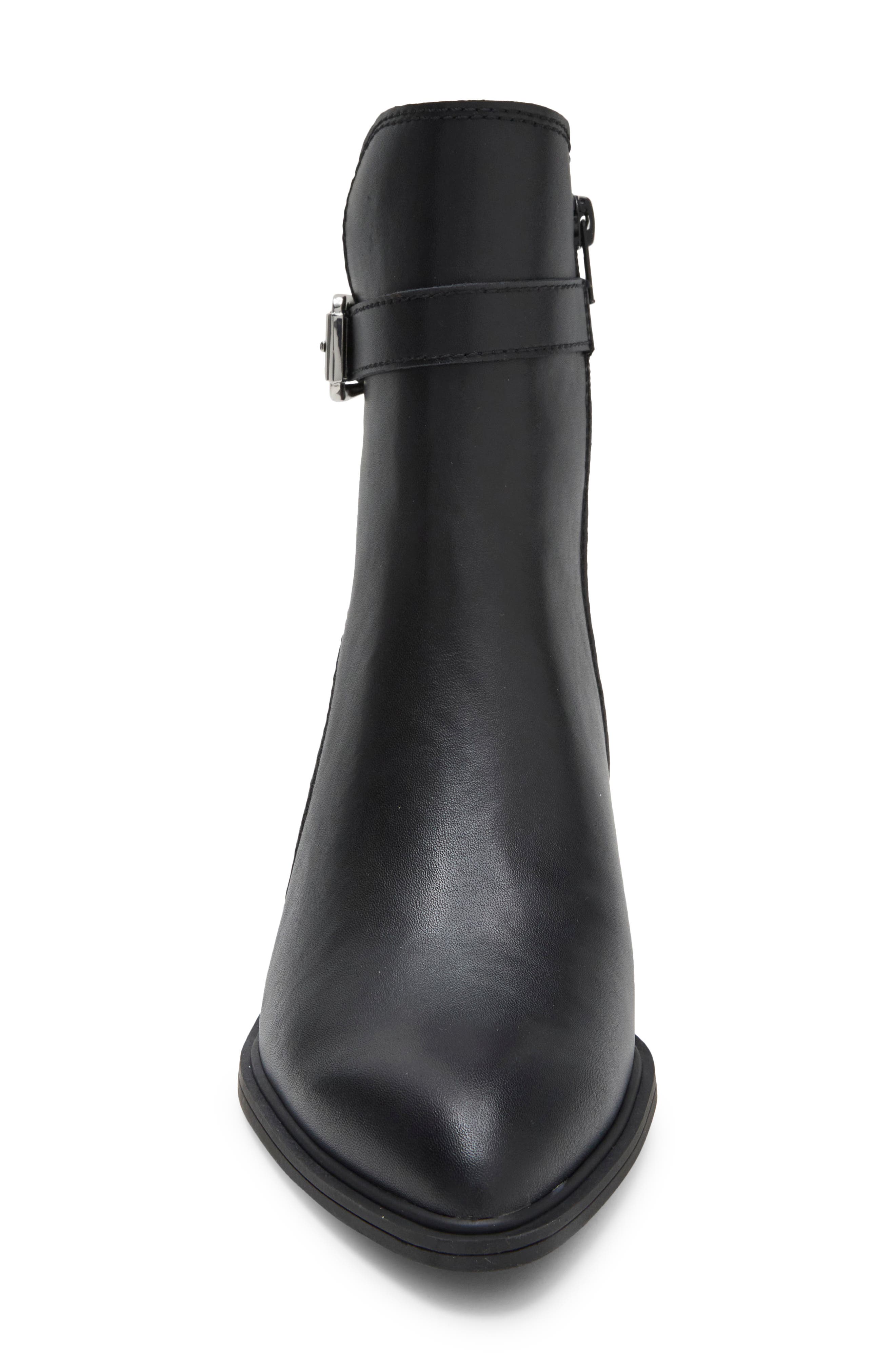 Briela Leather Bootie, Alternate, color, BLACK LEATHER