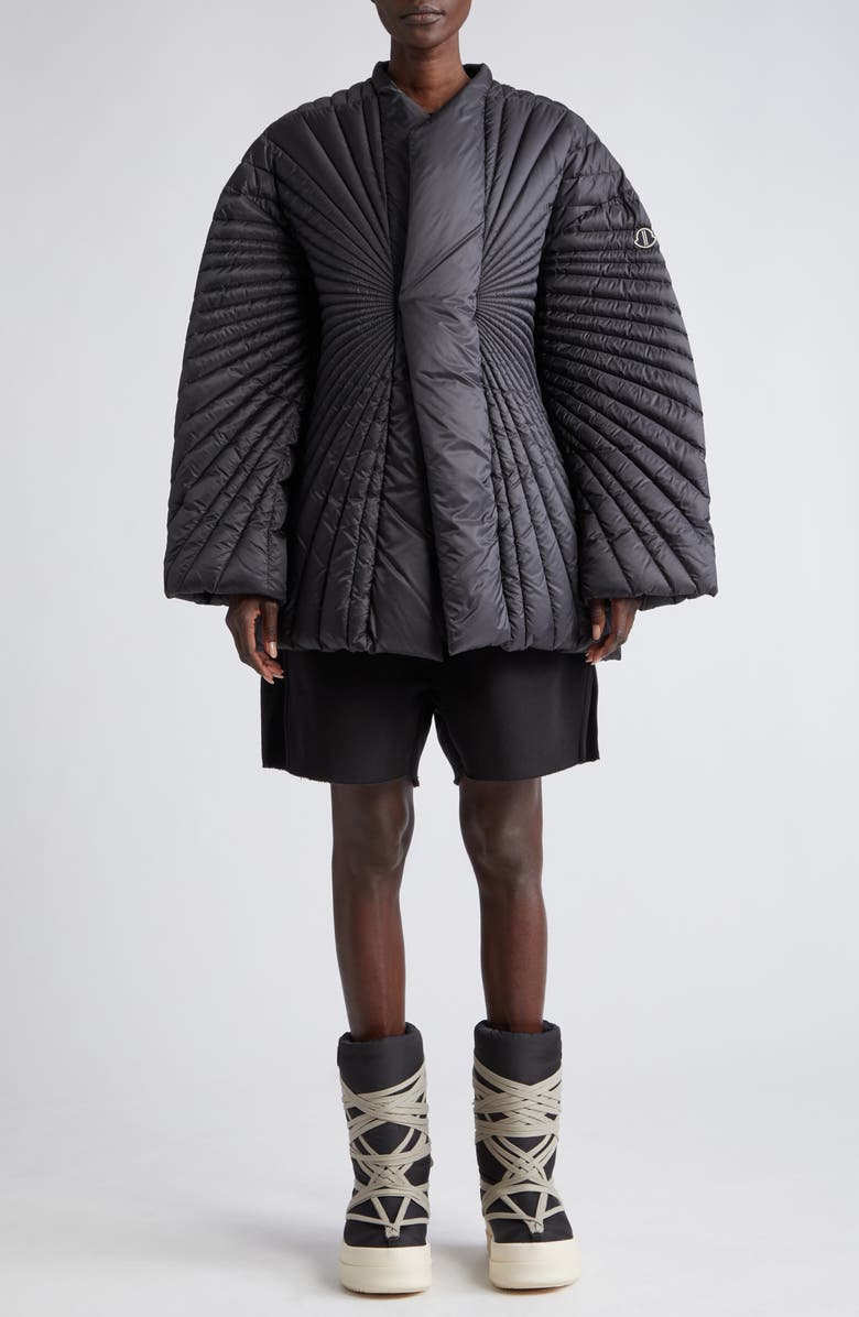 Rick Owens x Moncler Radiance Down Puffer Coat, Alternate, color, 