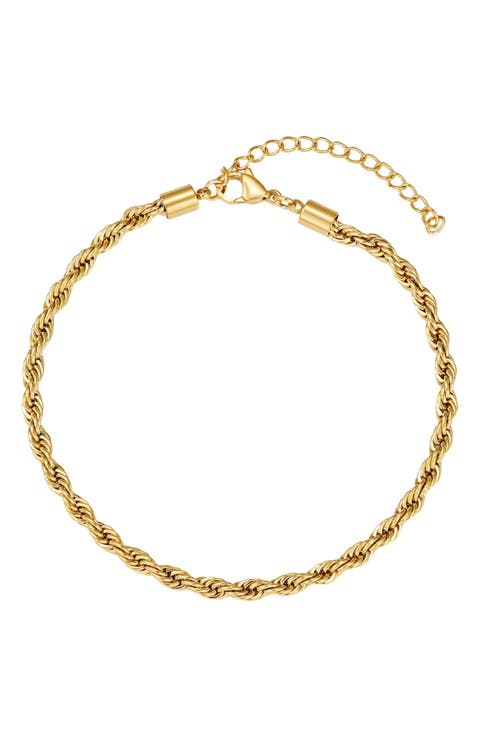 Tarnish Resistant Twisted Chain Anklet