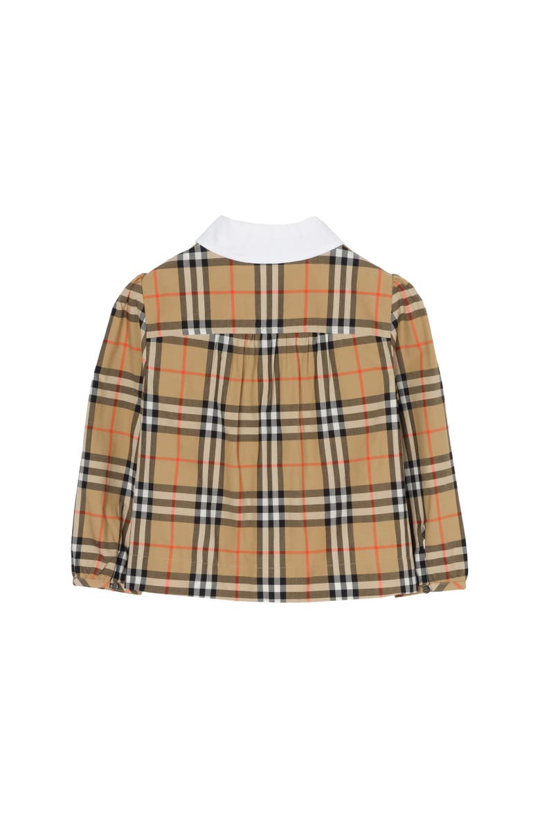 Burberry Check Cotton Shirt, Alternate, color, Sand Beige