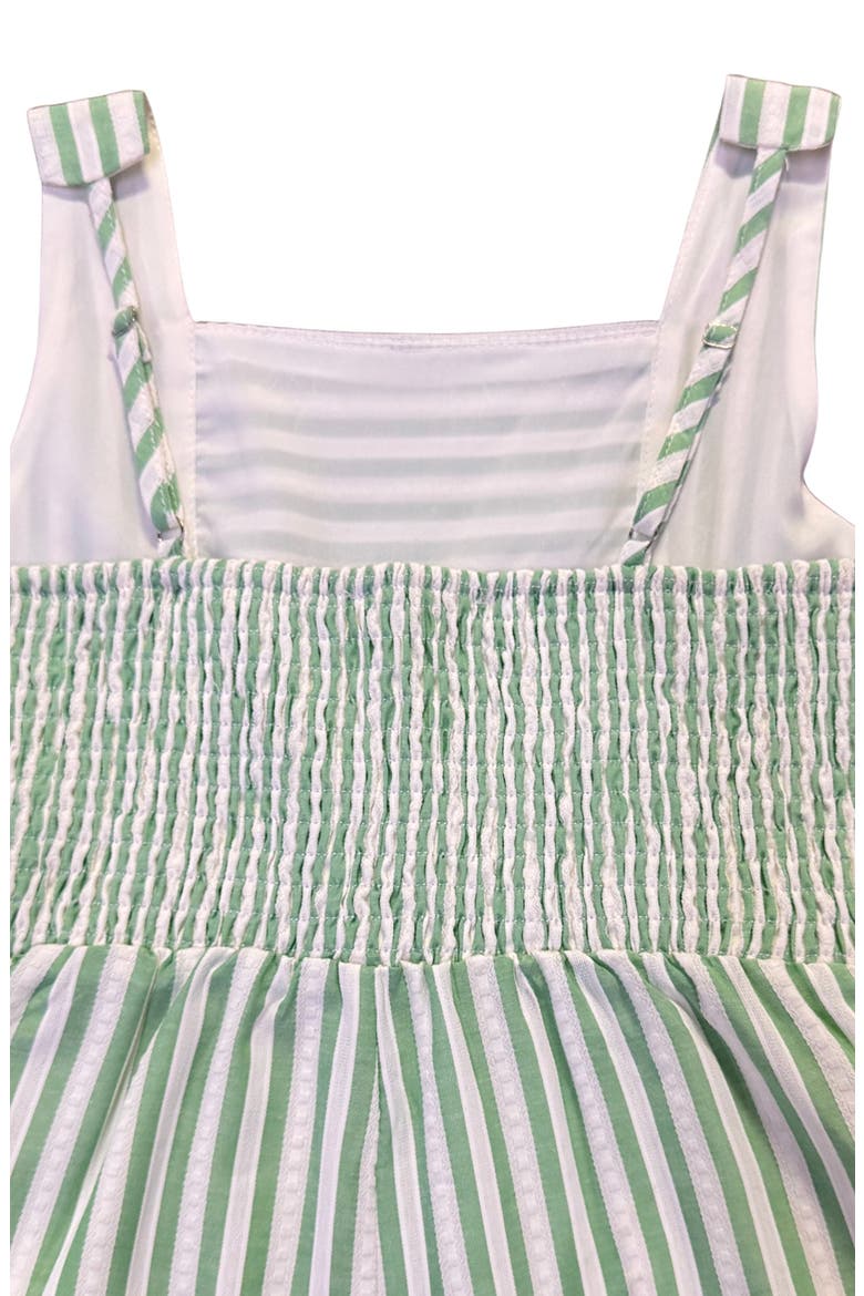 Kids' Striped Smocked Jumpsuit, Alternate, color, SAGE
