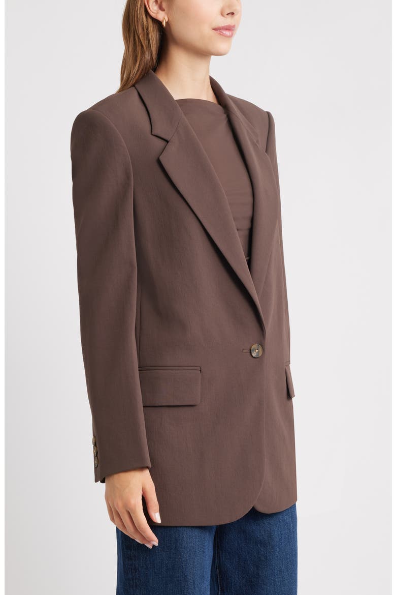 The Curator Relaxed Blazer, Alternate, color, BROWN SEAL