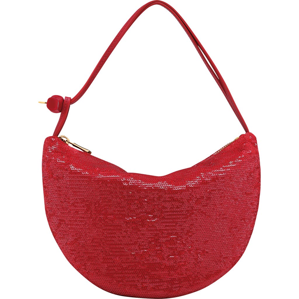 Longchamp Le Roseau Sparkling Wristlet Clutch In Brown