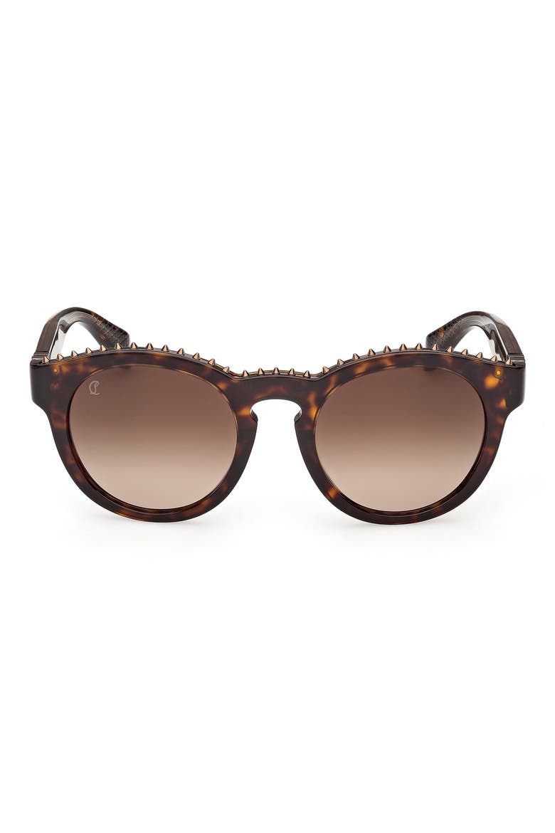53mm Round Sunglasses, Main, color, HAVANA BRONZE / ZEISS GREEN