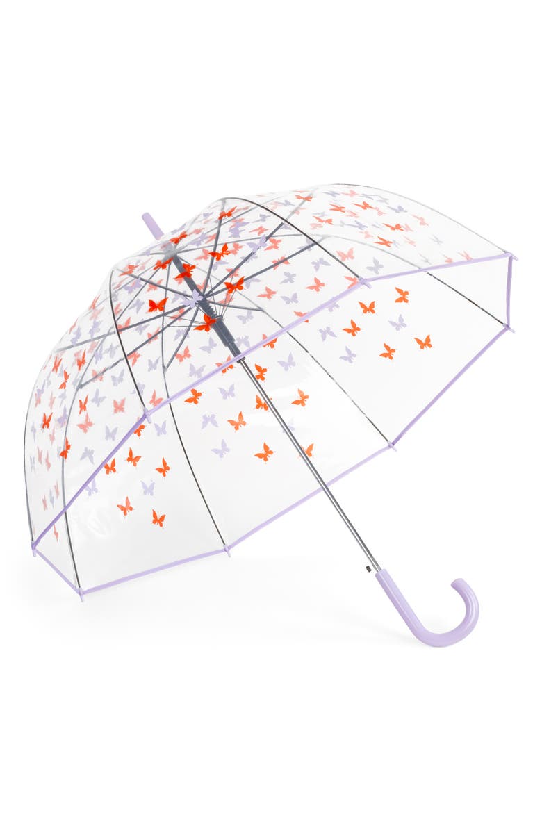 ShedRain Bubble Stick Transparent Dome Umbrella, Alternate, color, Flutter