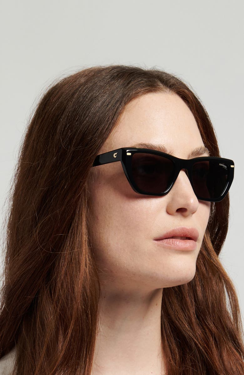 Carrera Eyewear 52mm Rectangular Sunglasses, Alternate, color, Black/ Mauve