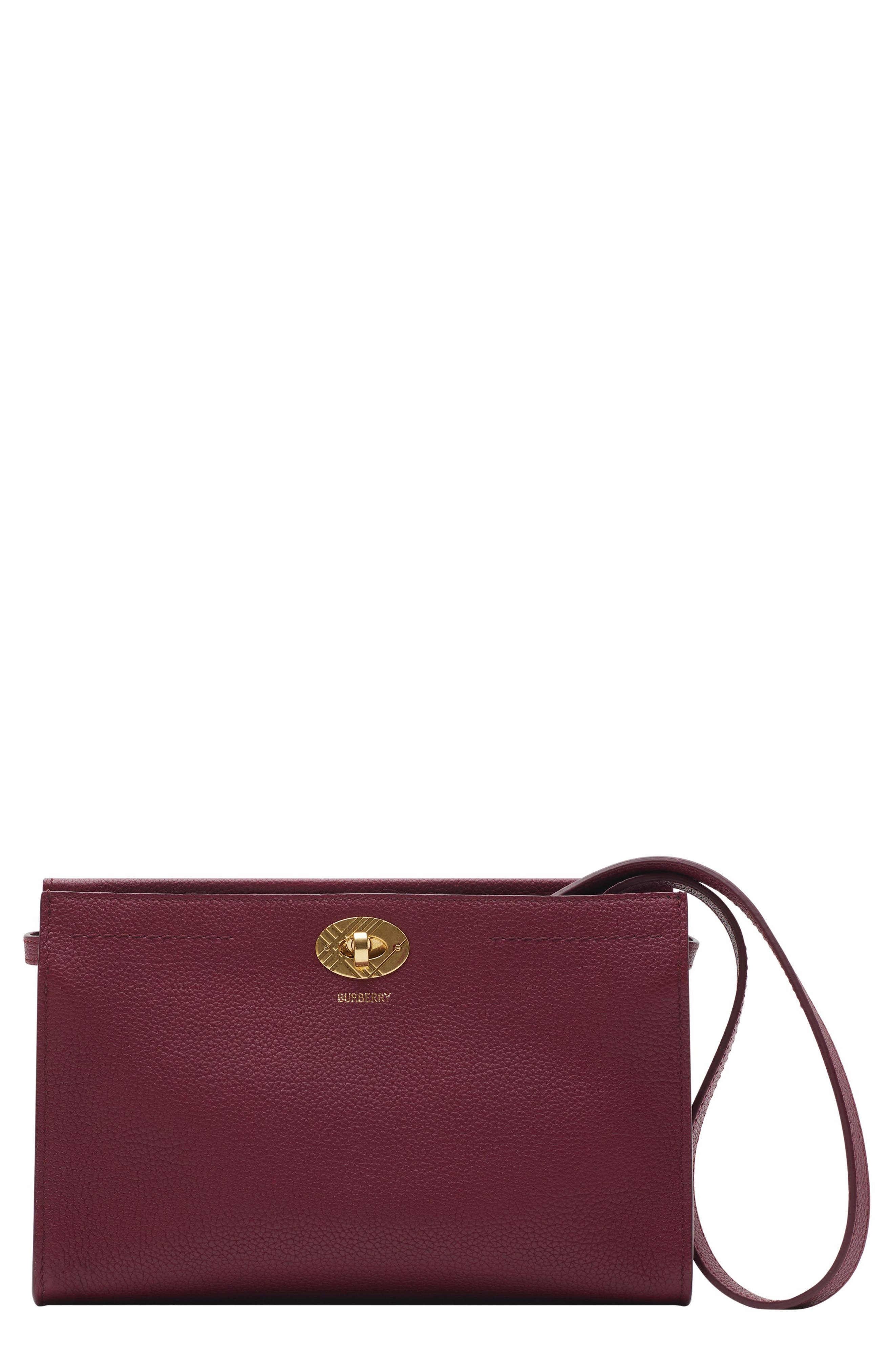 Burberry Cotswolds Pochette Leather Shoulder Bag, Main, color, 