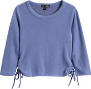 Ava & Yelly Kids' Side Ruched Knit Top