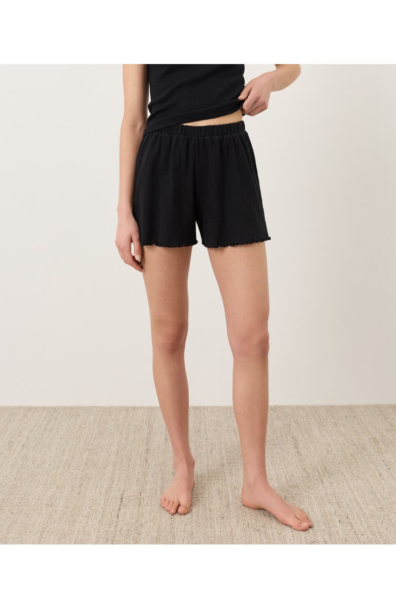 Pact Organic Cotton Pointelle Short, Main, color, Black