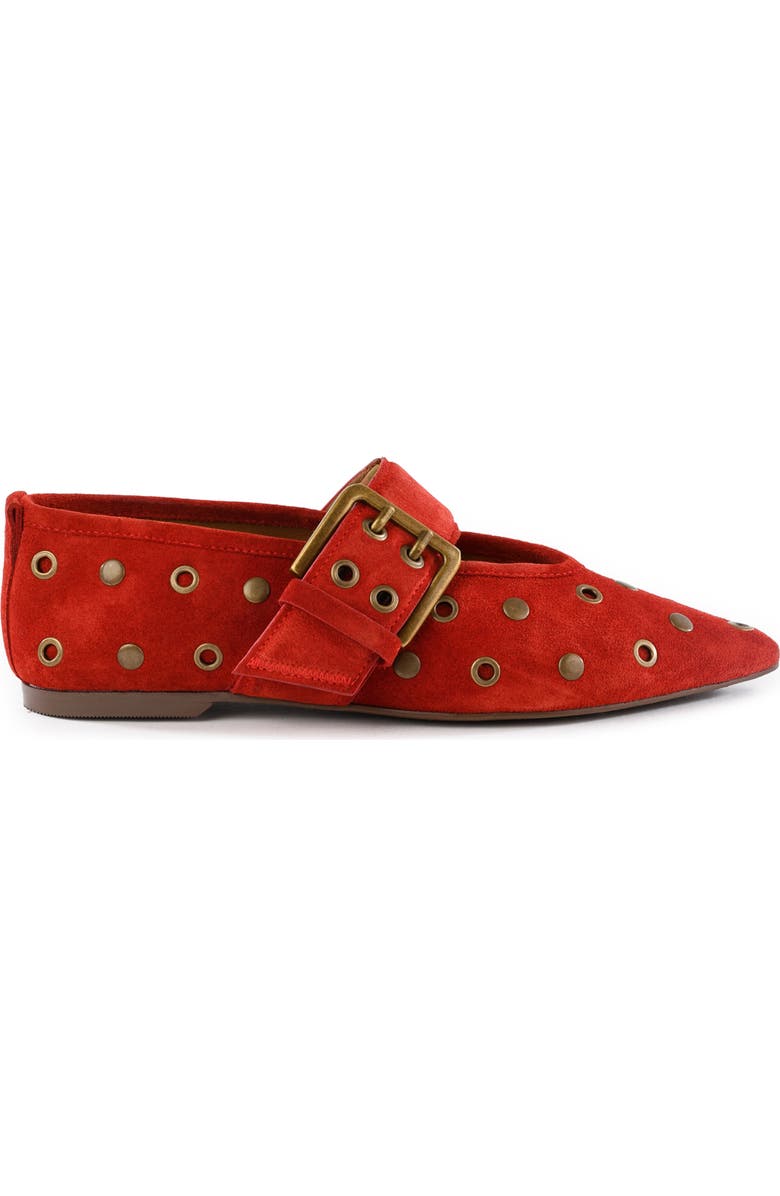 Seychelles Abbey Pointed Toe Flat, Alternate, color, Red