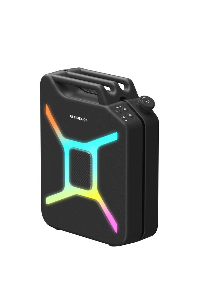 Portable Party Speaker, 300W Bass Boost, RGB, TWS, Mic/Guitar Input, App Control, Bluetooth Speaker, Main, color, Black
