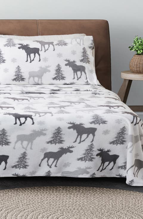 Printed Plush Velour Sheet Set